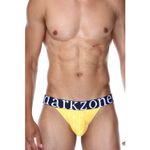 Мужские трусы танга желтые с принтом DARKZONE DZN6166