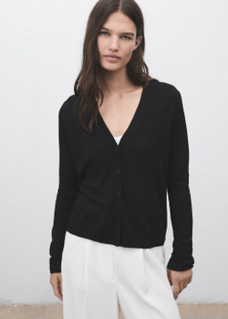 Трикотажный кардиган с V-образной горловиной