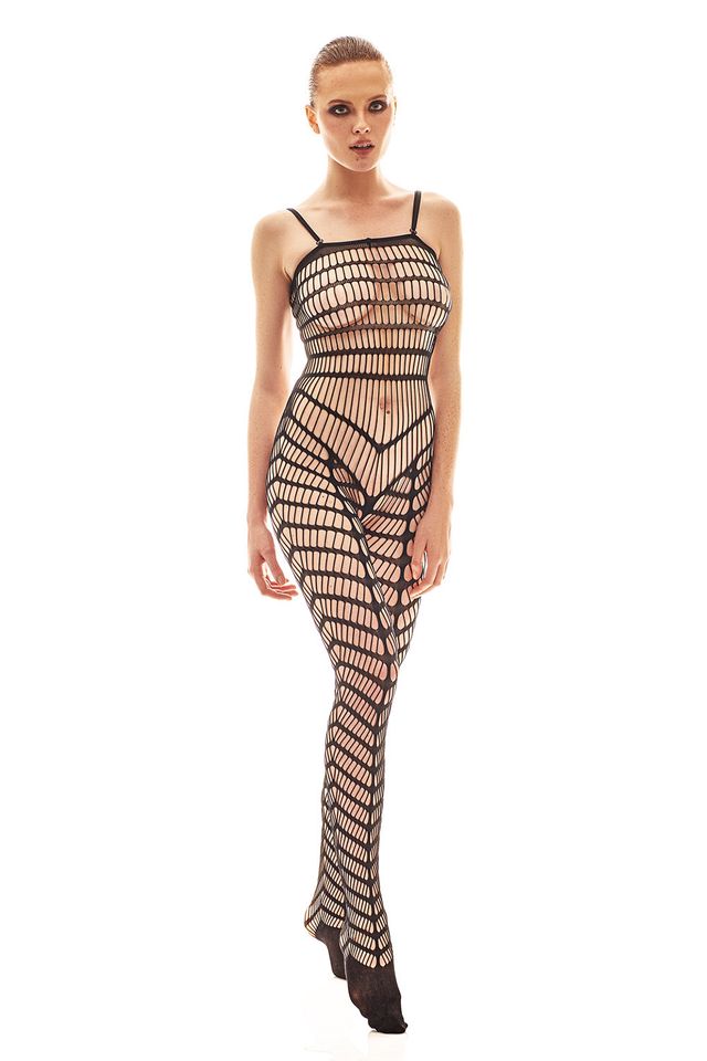 Соблазнительная черная боди-сетка Anais