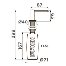 Дозатор Omoikiri OM-10-BN