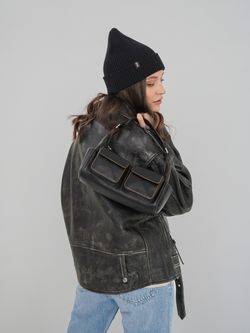 Шапка вязаная весенняя/осенняя МУЛА (ЧЕРНЫЙ)