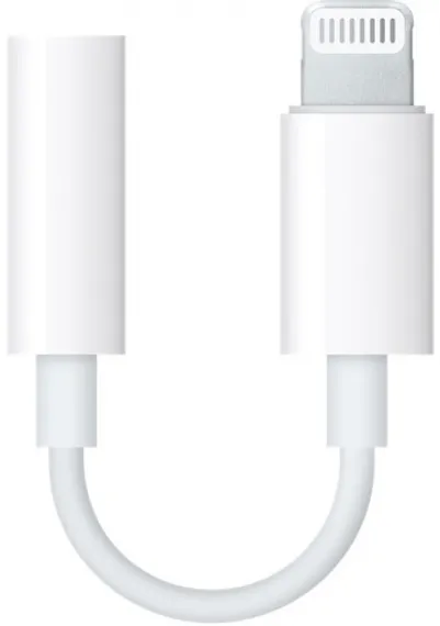 Адаптер Apple Lightning - выход 3,5 мм для наушников