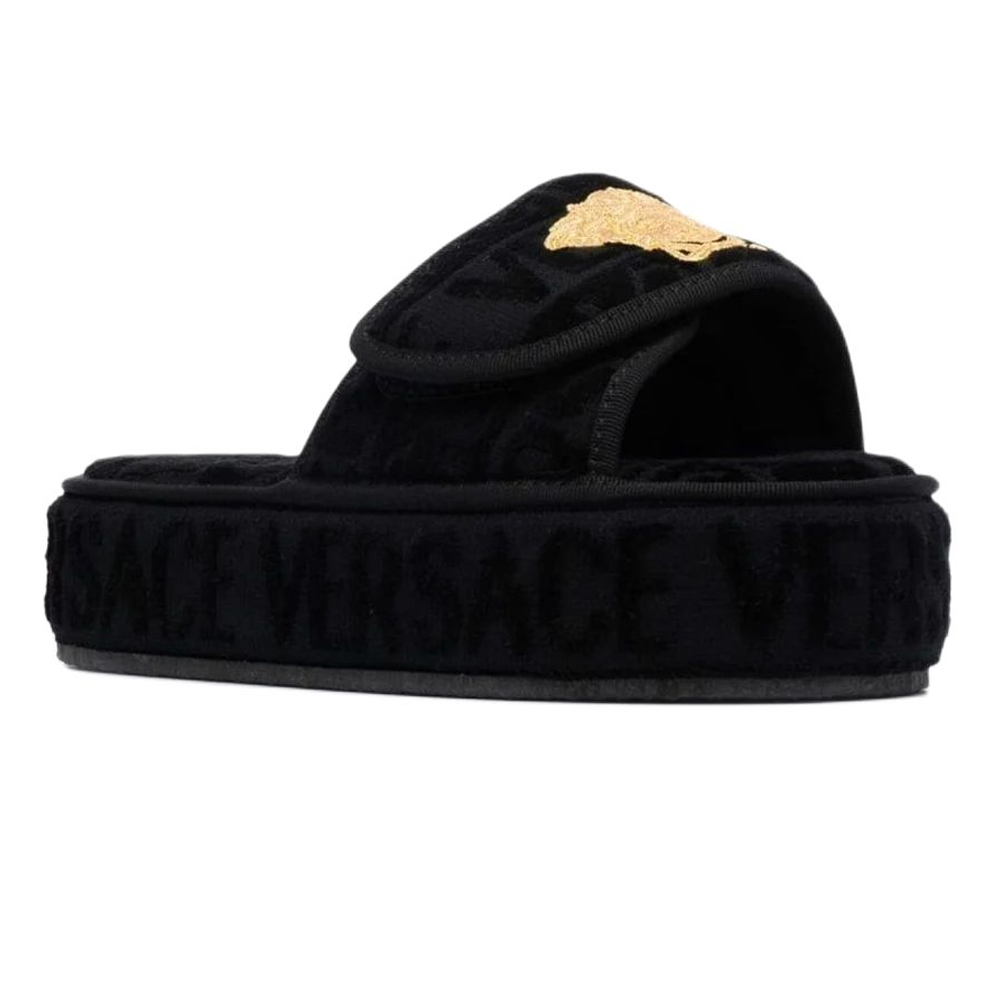 VERSACE Slide Slippers Women"s Black