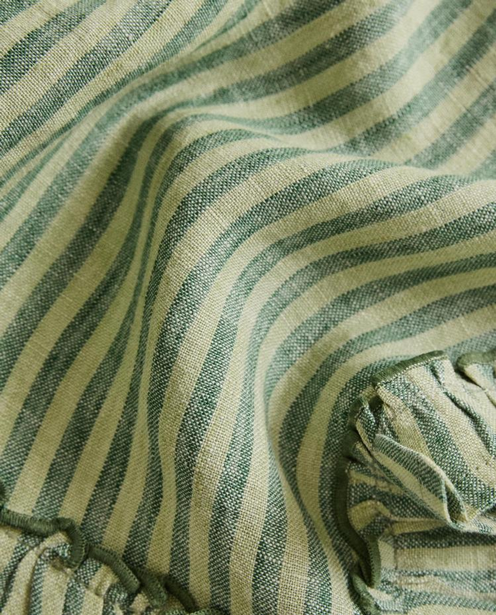 ZARA HOME ЛЬНЯНАЯ ПОДСТАВКА ПОД СТОЛОВЫЕ ПРИБОРЫ, ЗЕЛЕНЫЙ