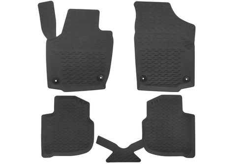 Коврики в салон для VW POLO 2020-,SKODA RAPID 2012-, 4 шт.(полиуретан, противоскользящие шипы) ELEMENT051094210