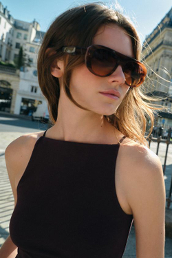 ZARA ТОП НА БРЕТЕЛЯХ, КОРИЧНЕВЫЙ