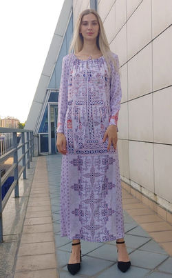 Платье "Новгородский трофей", по мотивам страничной заставки к псалтири Ивана Грозного (Новгородский трофей) 14 век