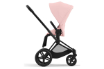 Коляска 2 в 1 Cybex Priam IV Peach Pink, шасси Matt Black