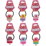 Резинка для волос 1 шт детская «Juiciness- Мороженое», микс 6 цветов, d- 4 см