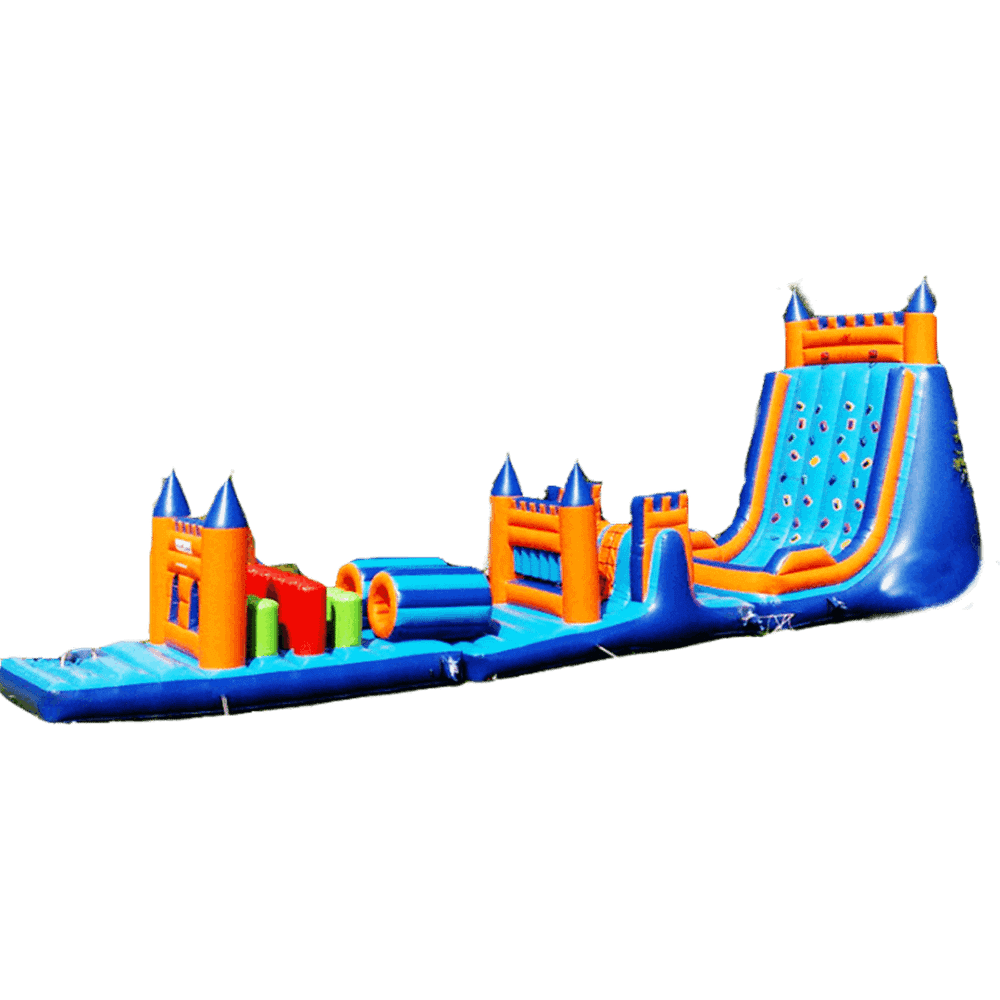 Спортивный надувной батут "Замок со скалой"