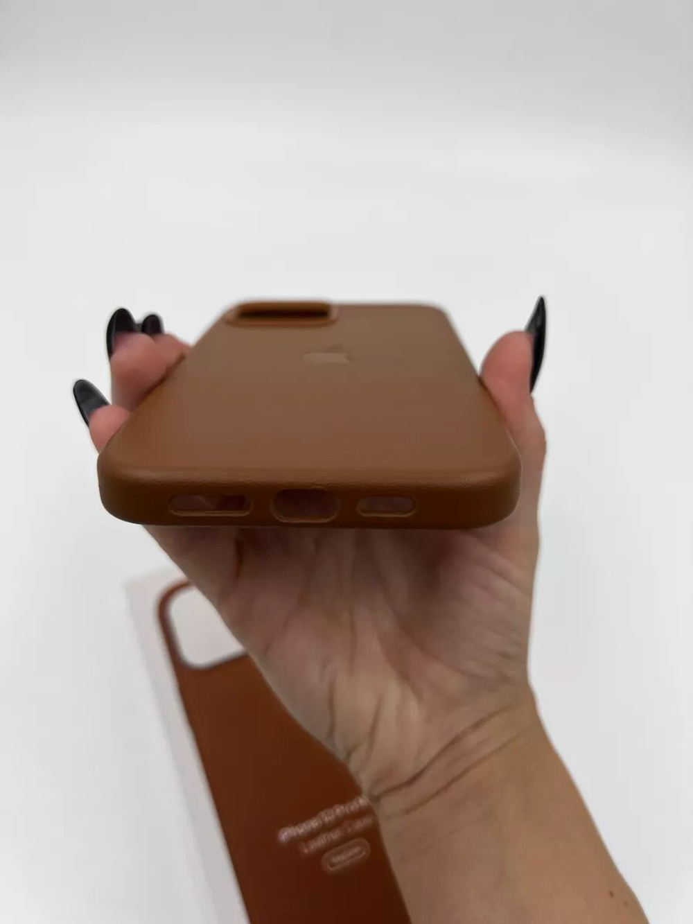 Кожаный чехол Leather Case iPhone 12 Pro Max, Saddle Brown Светло-Коричневый