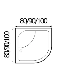 Душевая кабина RIVER NARA 90/44 МТ 90x90x210 10000001146 Универсальная Четверть круга