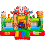 Коммерческий надувной батут «Тигриная страна 3», 10*5*5 м