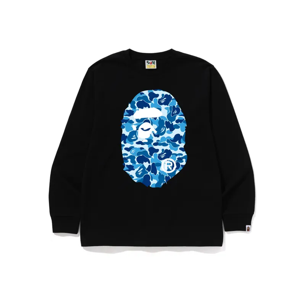 A Bathing Ape Abc Camo Big Ape Head L S Tee
