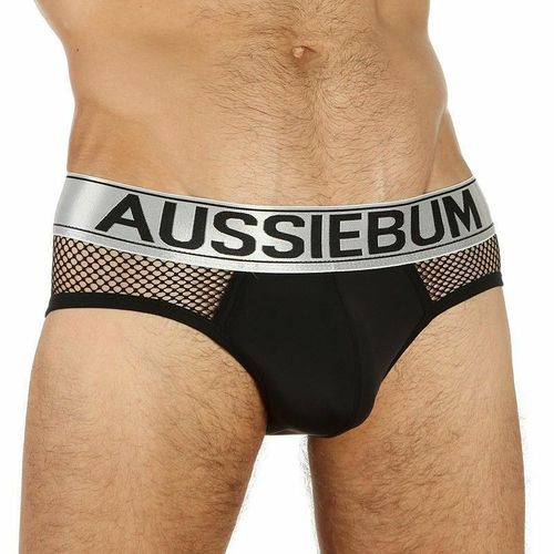 Мужские трусы брифы в сетку Aussiebum Mesh Sport Brief Black