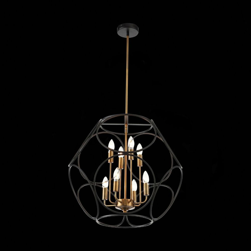 SL1012.423.08 Светильник подвесной ST-Luce Золотистый/Черный E14 8*40W CEZINO