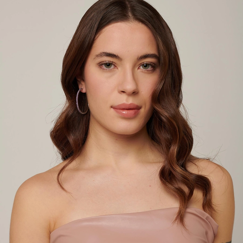 Серьги-кольца Большое Желание – Синие