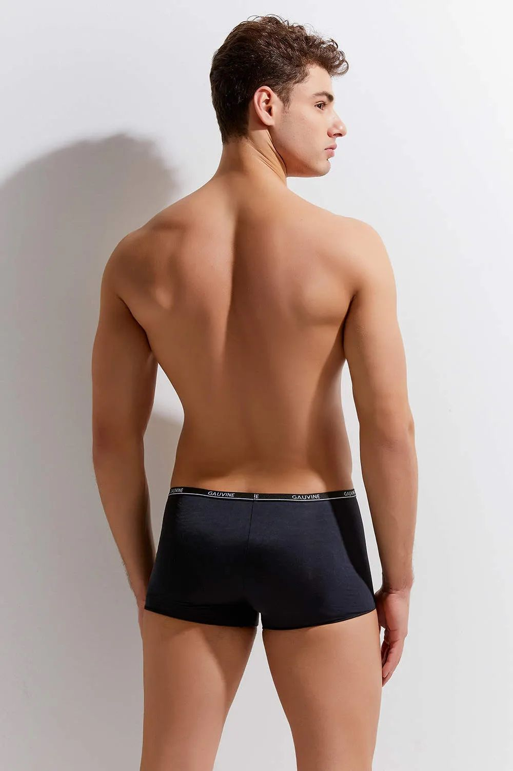 Мужские трусы-боксеры с тонкой брендированной резинкой Second Skin Trunk (Размер: S) (Цвет: белый)