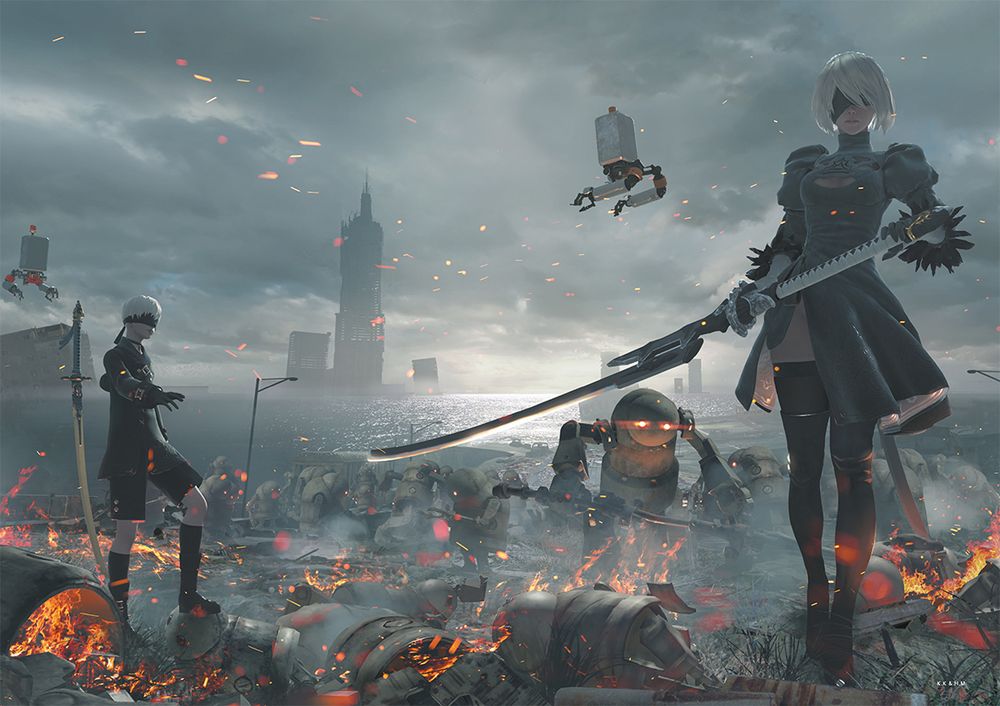 Артбук Путеводитель по миру NieR: Automata. Результаты исследования руин города