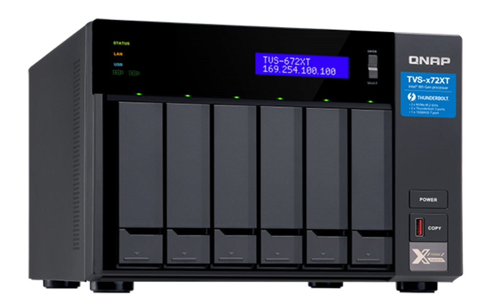 Сетевой накопитель  QNAP TVS-672XT-i3-8G