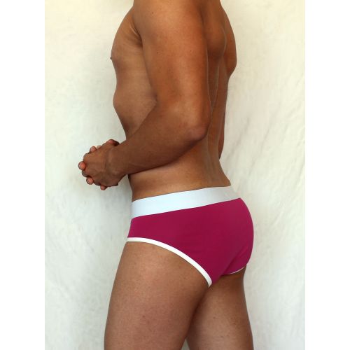 Мужские трусы брифы малиновые Boefje