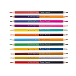 Карандаши цветные двусторонние Yalong 12/24 цв., "Колер" деревянные, трехгранные, заточенные, грифель 3.0 мм, картон.уп., европод.