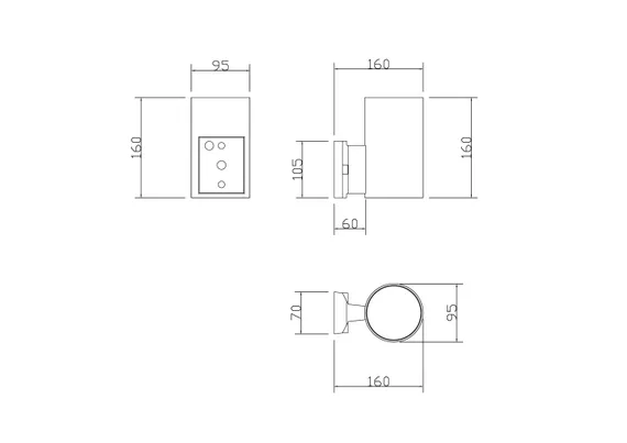 Настенный светильник (бра) Рандо / Rando E27х1 60Вт IP 54 Outdoor o419wl-01b