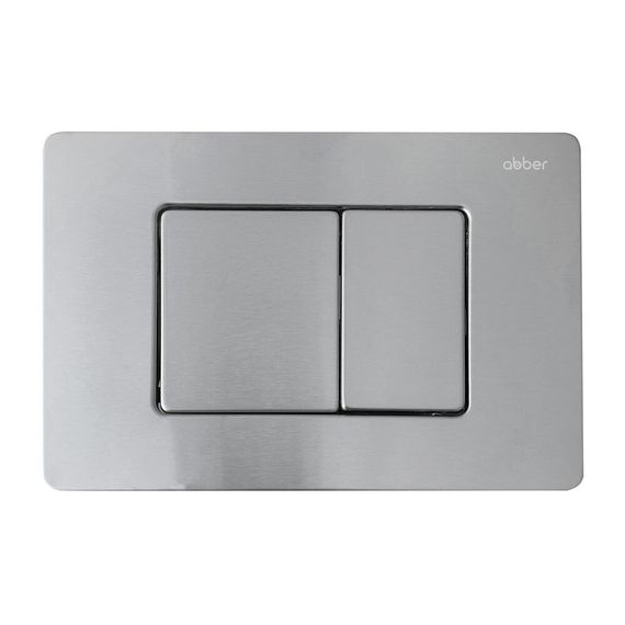 Комплект подвесной унитаз ABBER Bequem AC1100T белый с инсталляцией AC0105 и кнопкой AC0120MCH матовый хром