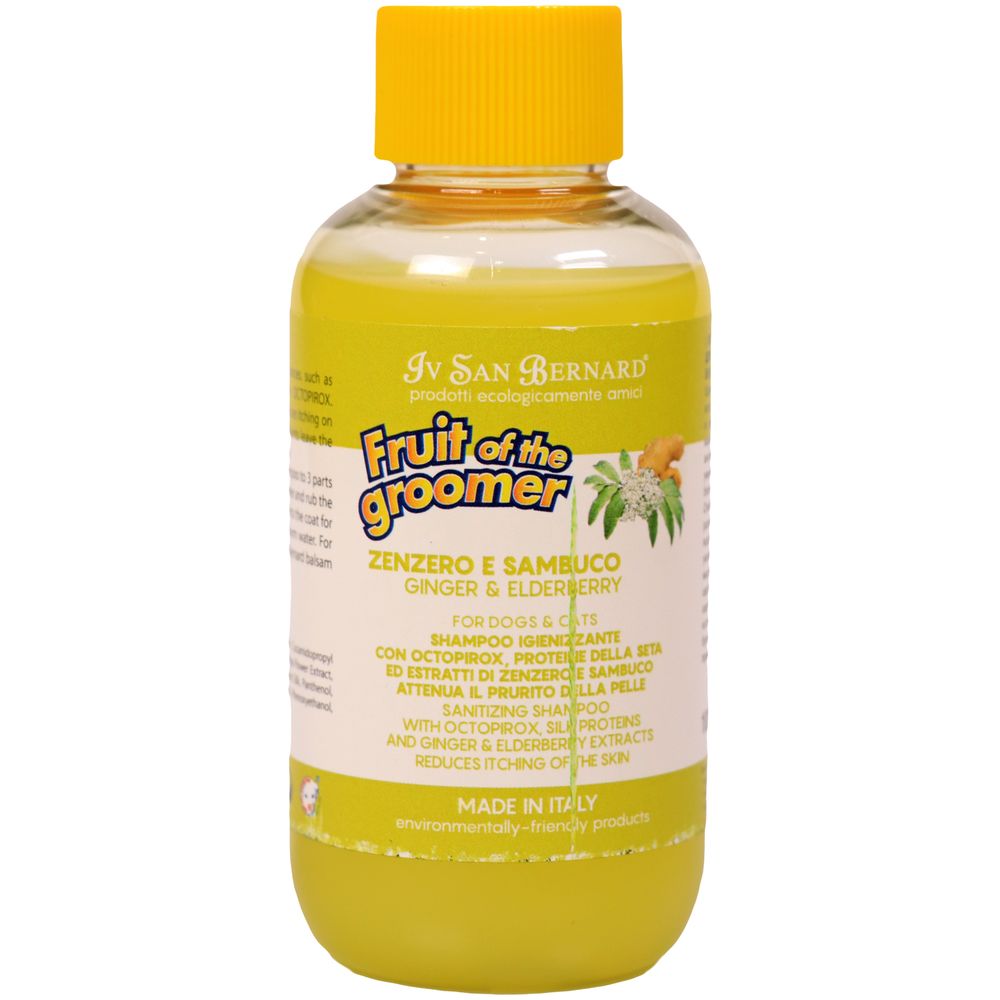 Шампунь Iv San Bernard Fruit of the Groomer Ginger&amp;Elderbery для любого типа шерсти против раздражений и перхоти 100 мл