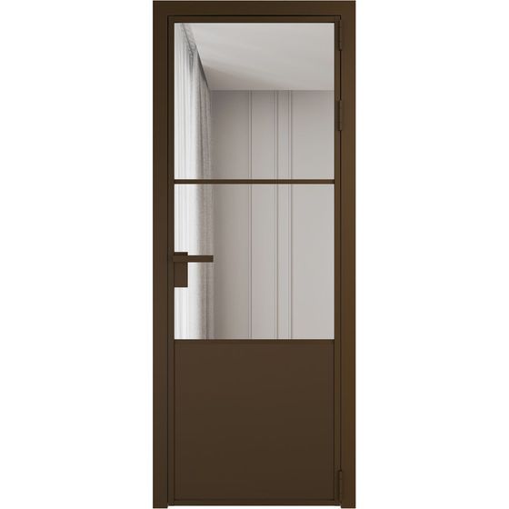 Алюминиевая дверь 20AG деорэ стекло прозрачное