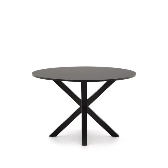 Стол Argo Ø120 см, черная столешница, черные ножки