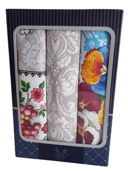 Набор из 3-х полотенец в подарочной упаковке, 100% хлопок, Россия.