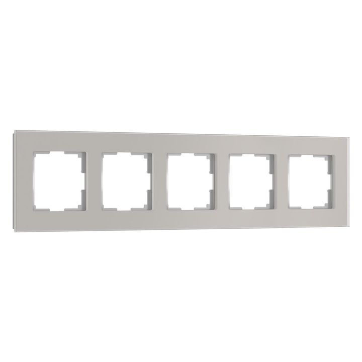 Рамка Werkel Senso на 5 постов дымчатый стекло soft-touch W0053117 4690389214301