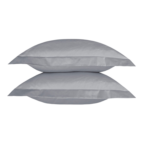 Комплект из двух сатиновых наволочек 70х70см | темно-серый