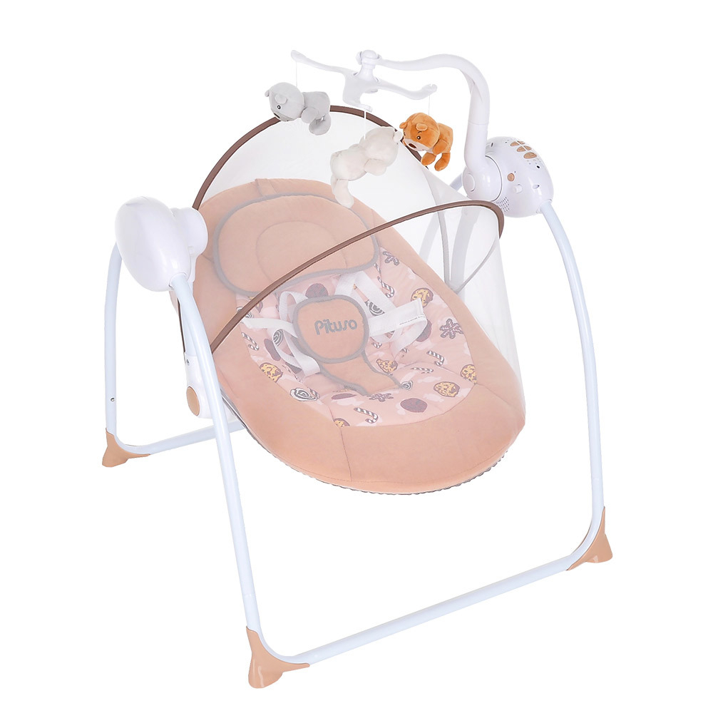 PITUSO электрокачели Marbella Cacao/Какао Круги пульт, MP3,моск.сеть,адаптер,71*66*77см