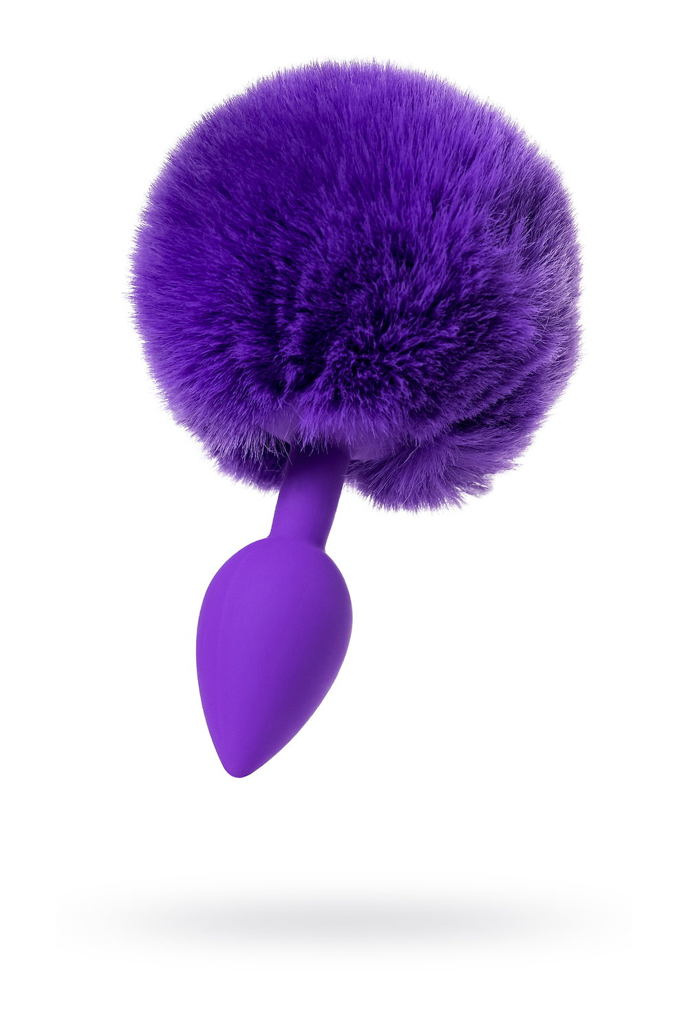 Анальная втулка с хвостом Bunny, силикон, Ø 2,8 см, фиолетовый