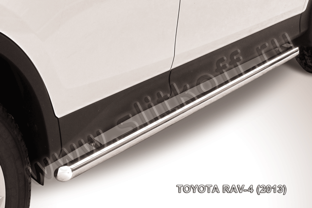 Пороги из нержавейки Toyota Rav-4 (2012-2015) d57 труба