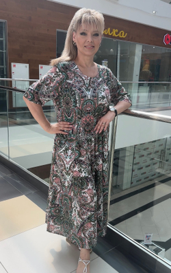 Летнее цветное штапельное платье