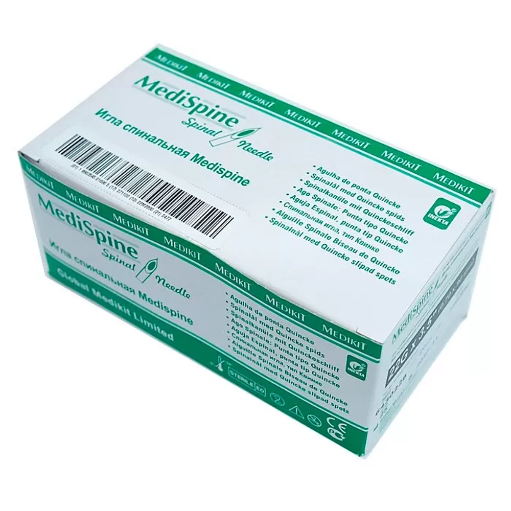Игла спинальная Inekta Квинке 22G стерильная 25 шт medispine