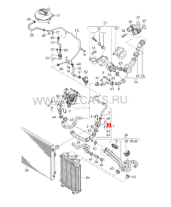 Муфта / Трубка соединительная системы охлаждения VAG / Audi / Seat / Skoda / Volkswagen / RVLT-1K0122291BE