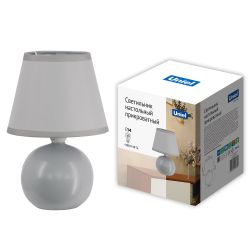 UML-B303 E14 GREY Светильник настольный декоративный под лампу Е14. 40W. Механический выключатель. Серый. ТМ Uniel
