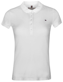 Женское поло Tommy Hilfiger Heritage Short Sleeve Slim Polo - classic white