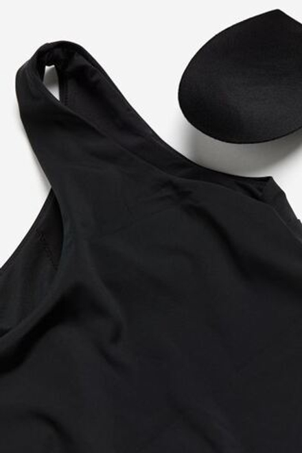 H&M КУПАЛЬНИК НА ОДНО ПЛЕЧО, ЧЕРНЫЙ