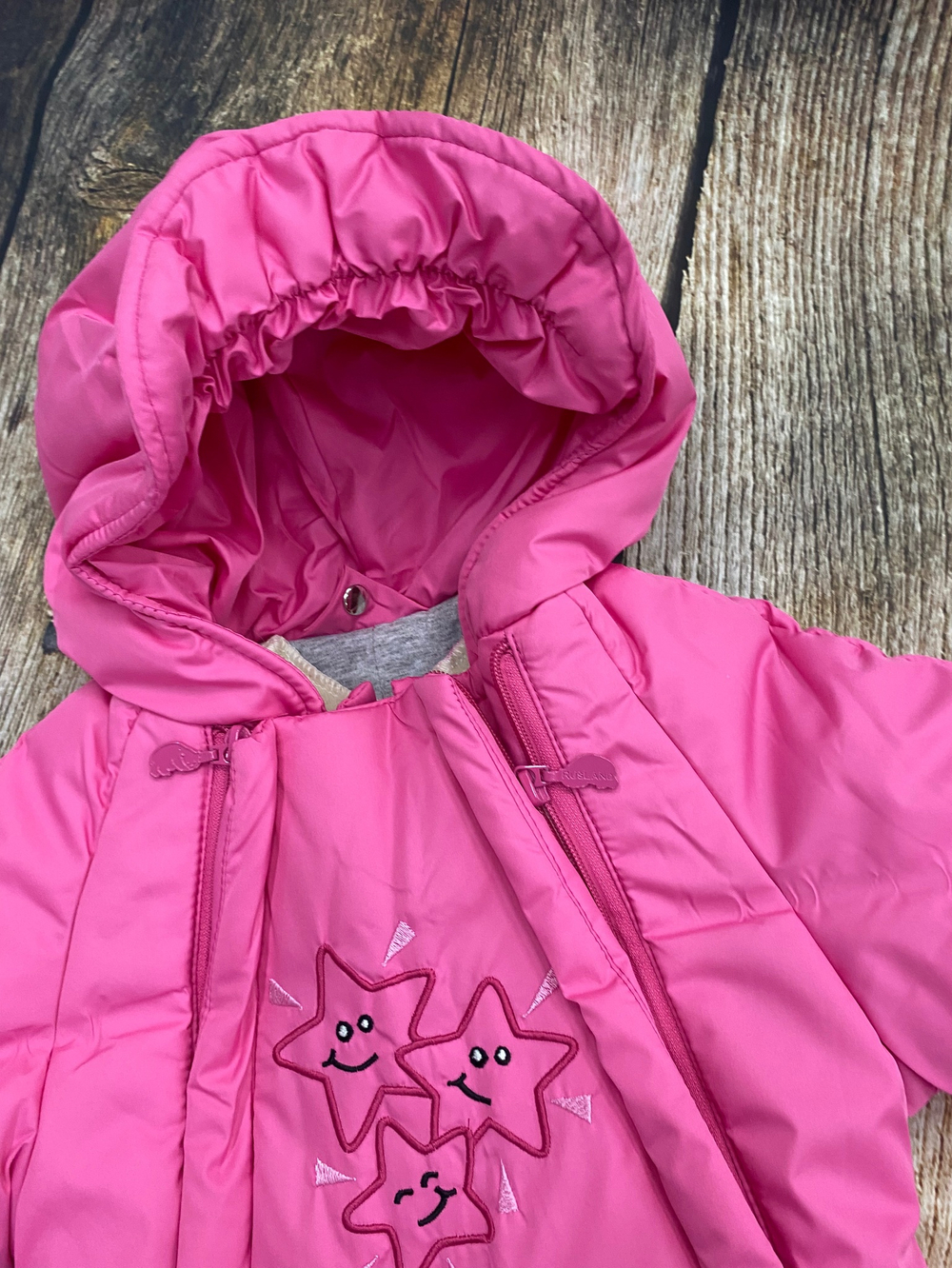 Комбинезон-трасформер детский 2в1 "Звезда" , модель: А 15-18 (Цвет: Розовый, Размер: 74)