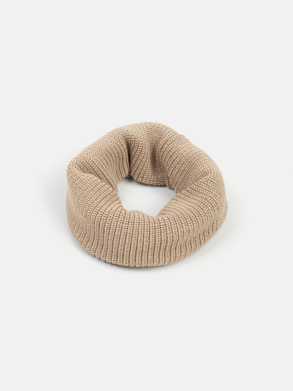 Снуд из смесовой шерсти "Экрю" жемчужная резинка