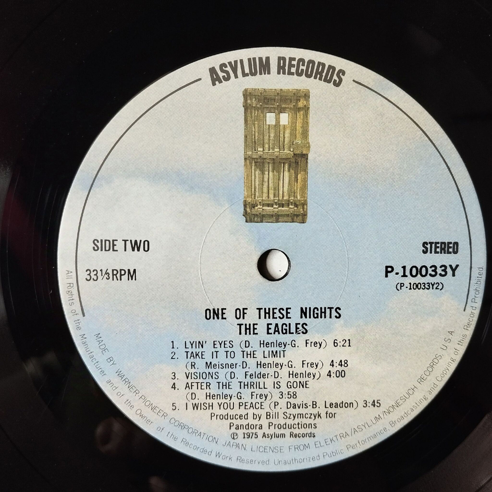 Винтажная виниловая пластинка LP Eagles One Of These Nights (Japan 1975) (No Obi) I Wish You Peace