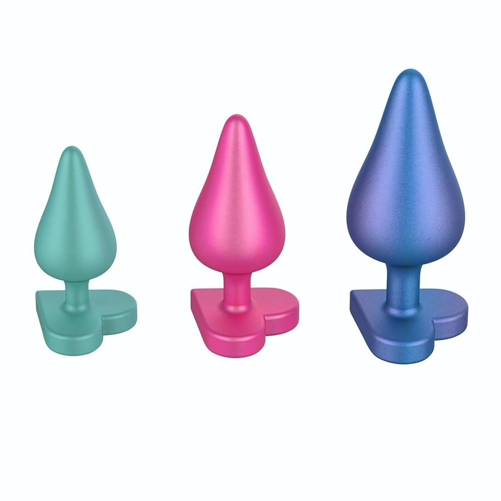 Набор из 3 анальных пробок Romp Luster (Цвет: разноцветный)