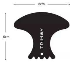 Натуральный керамический скребок гуаша для лица и тела Trimay Wide Wave