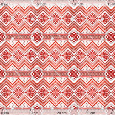 славянский красно-белый орнамент, узор by E.KK8 769 DPI