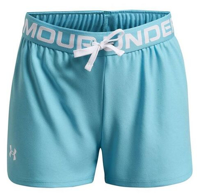 Шорты для девочки теннисные Under Armour Girls' UA Play Up Shorts - sky blue/white